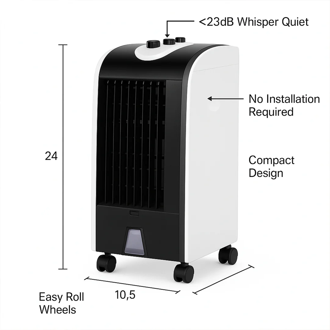 Glacio Best Portable Air Conditioner Stand Up Room Cooler Indoor AC Unit (Windowless)