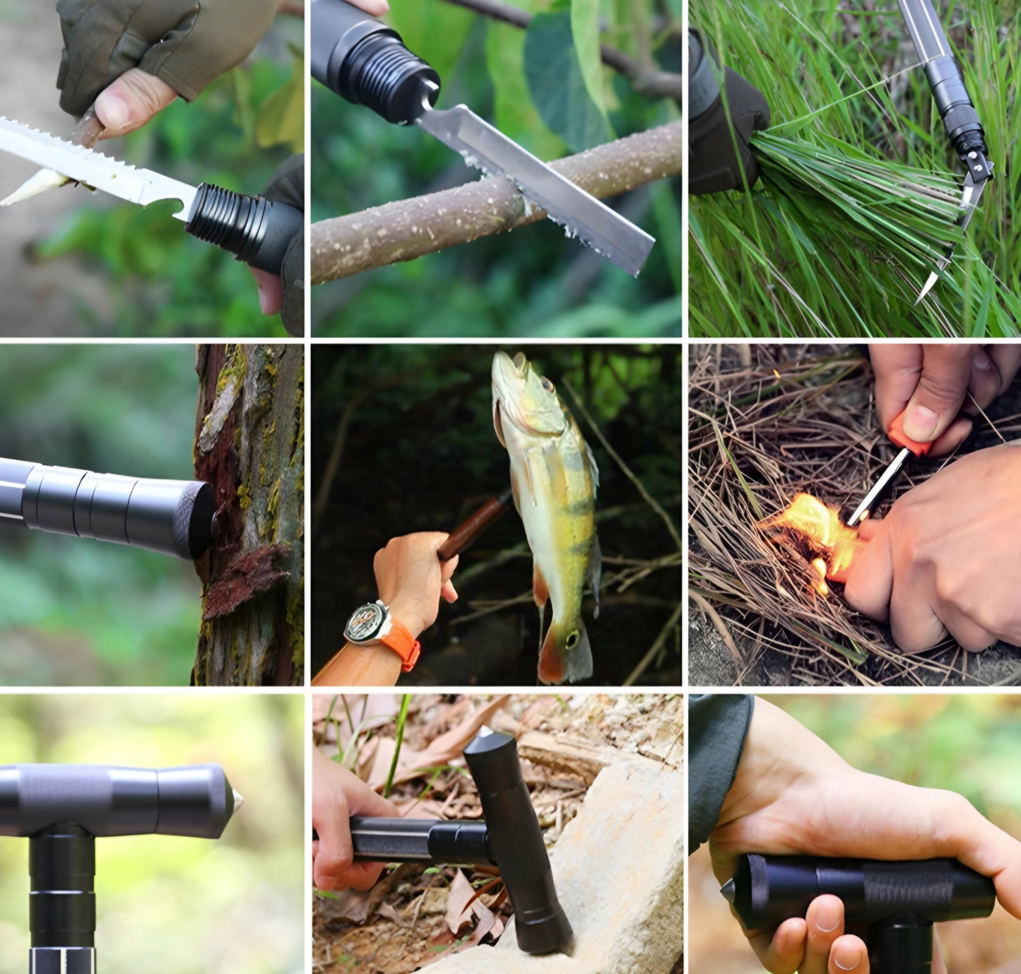 Multifunctional Survival Hiking Pole