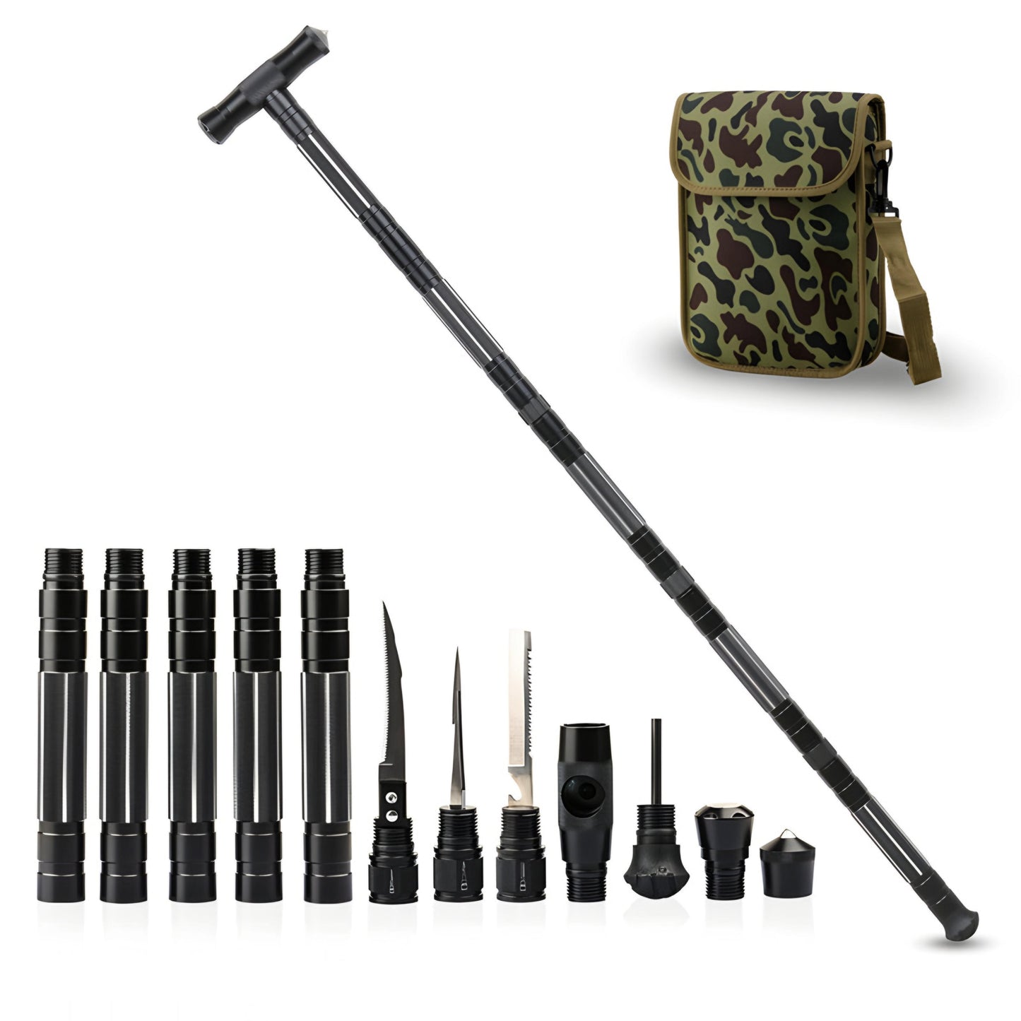 Multifunctional Survival Hiking Pole
