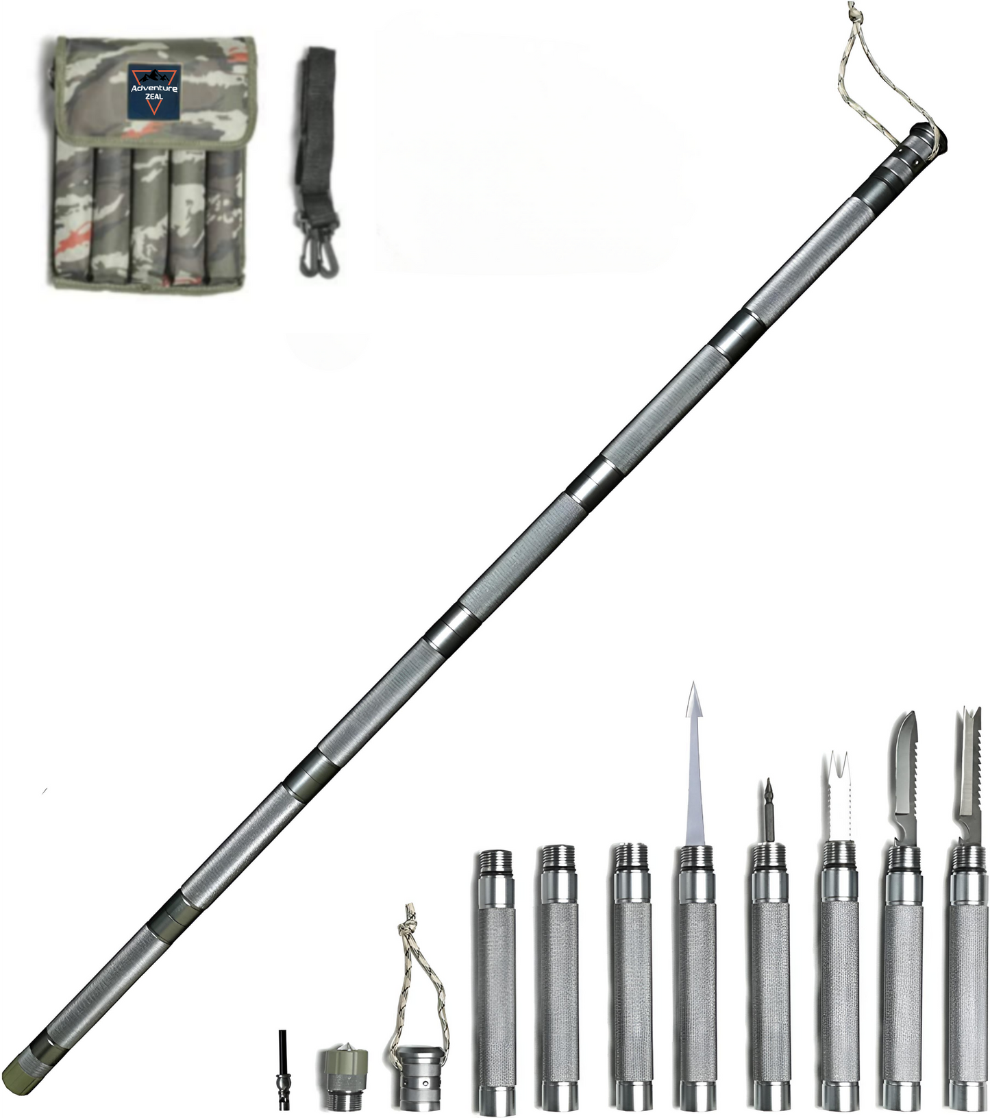 Tactical Walking Stick - Hiking Survival Staff