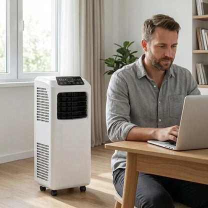 9000 BTU Portable Air Conditioner with Built-in Dehumidifier and Remote Control