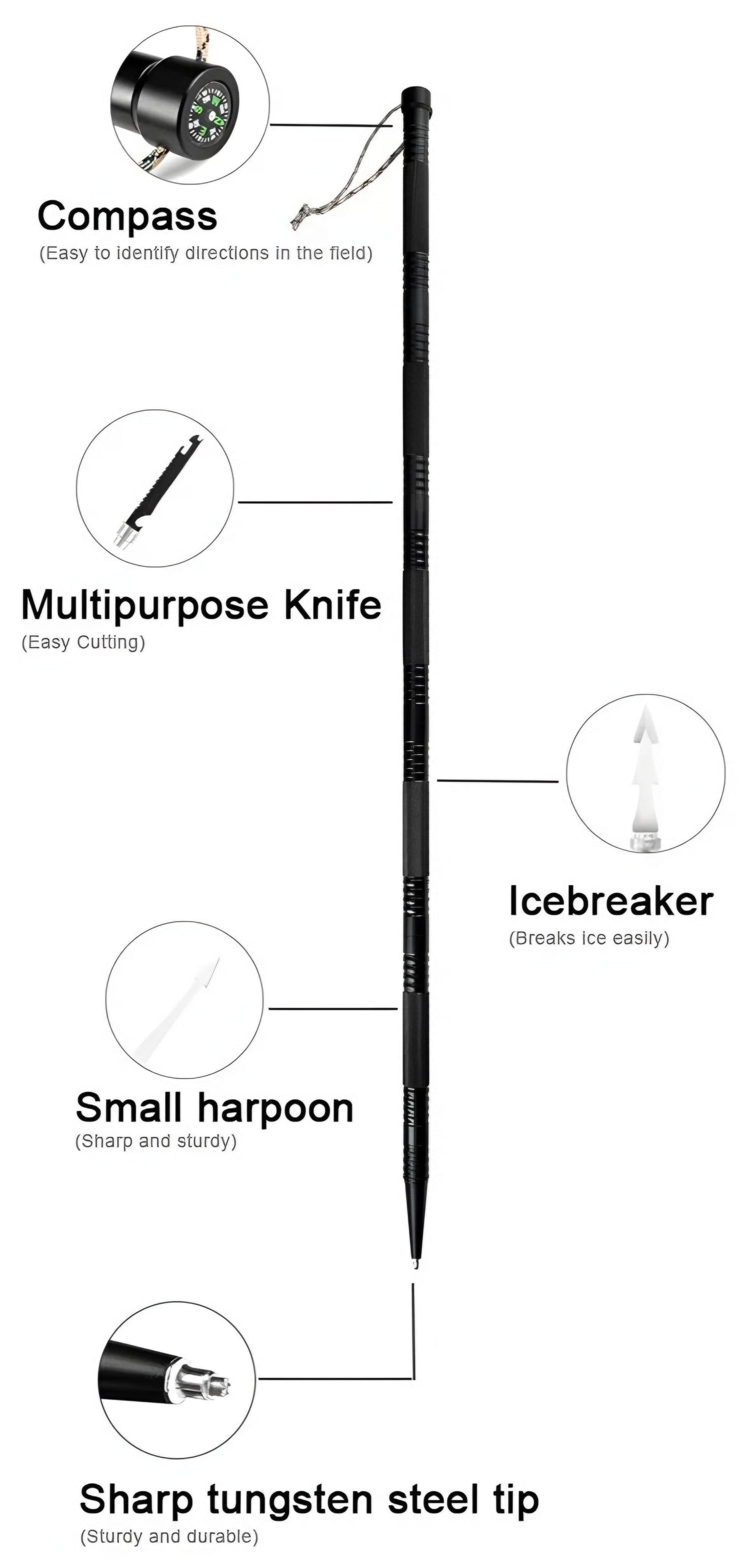 Aluminium Survival Hiking Pole