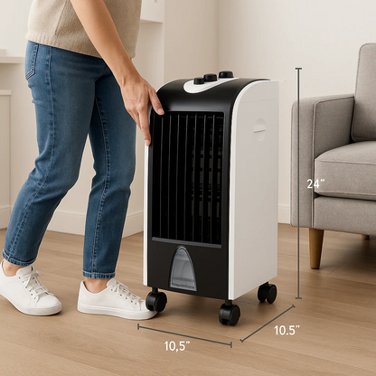 Glacio Best Portable Air Conditioner Stand Up Room Cooler Indoor AC Unit (Windowless)