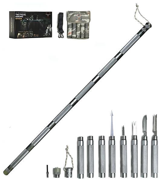 Tactical Walking Stick - Hiking Survival Staff